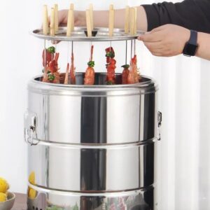 Mirror, table lamp, and wool rug